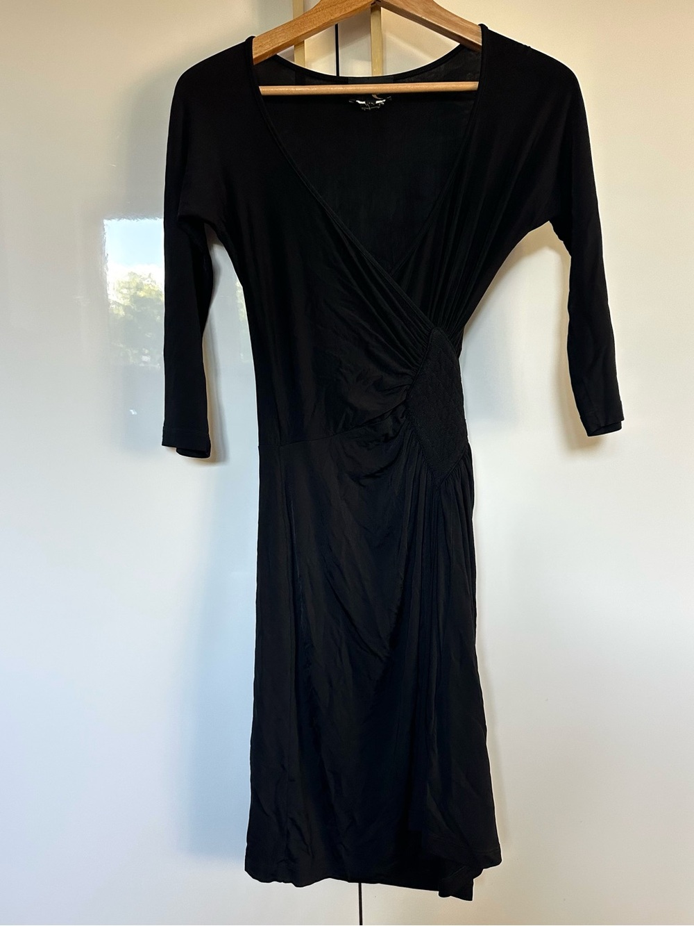 Roberto Cavalli Just Cavalli Black Wrap Midi Dress small